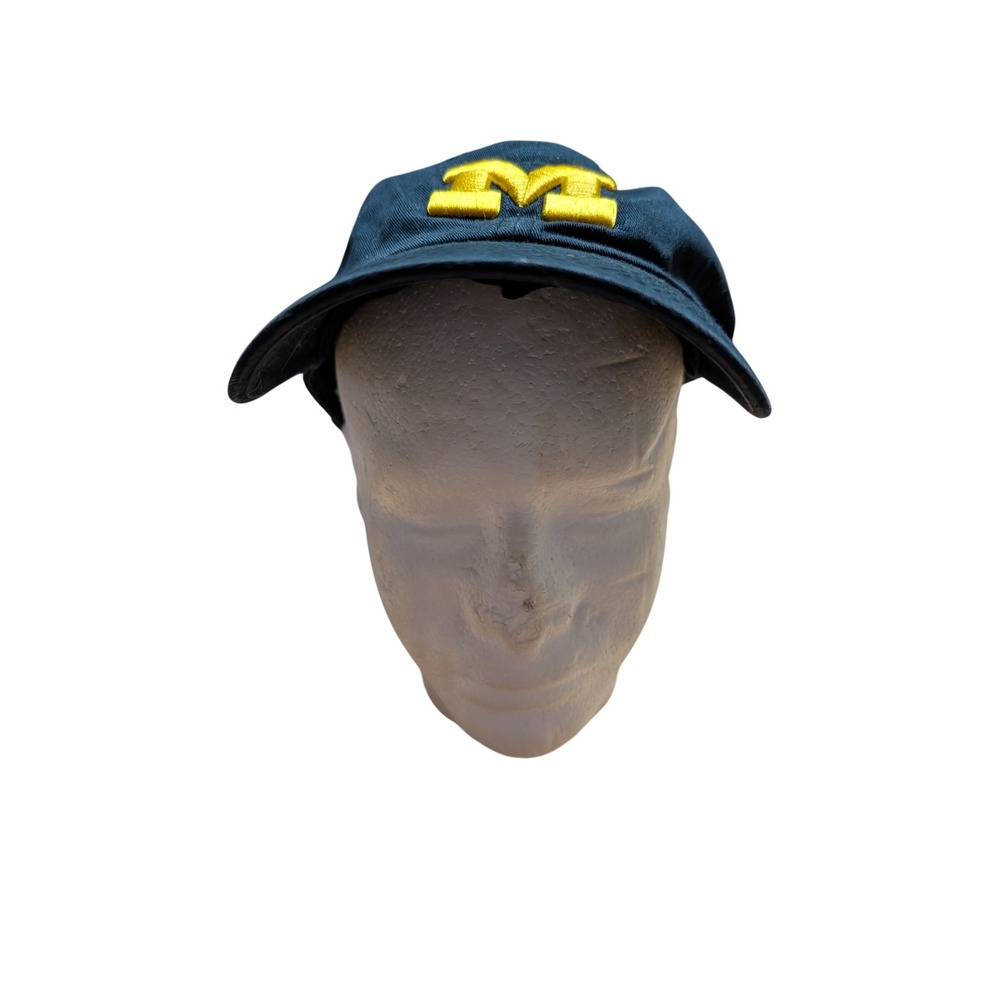 Michigan Wolverines Dad Hat Unisex OSFA Navy Blue Good Embroidered Block M Cap